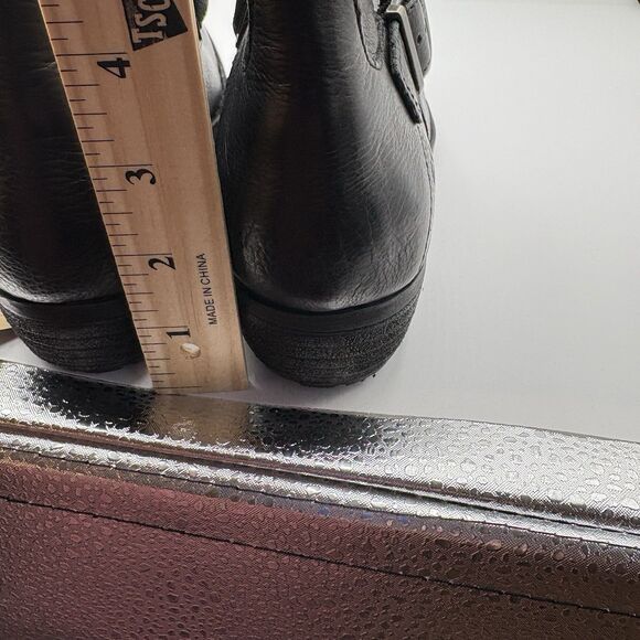 Born Women's Kati Block Heel Leather Boot Black Women’s 6.5 Biker Outdoor - Picture 6 of 10